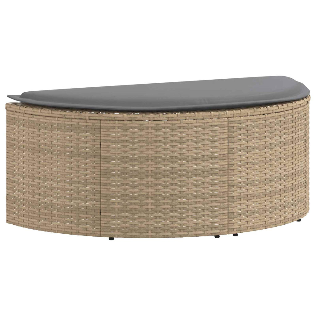 Canapé de jardin 8 pc - Polyrotin Beige et gris clair