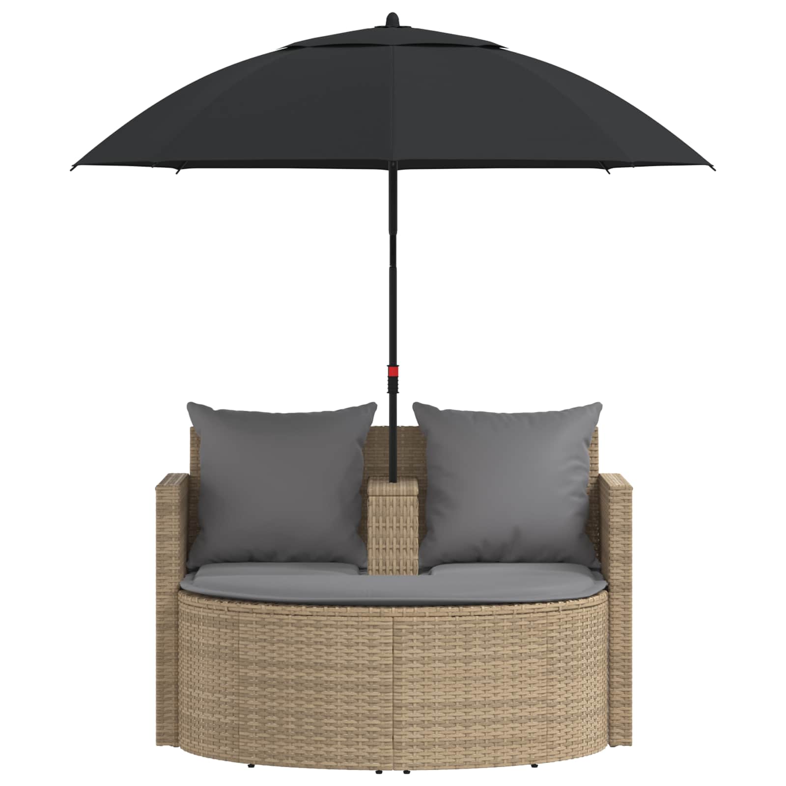 Canapé de jardin 8 pc - Polyrotin Beige et gris clair